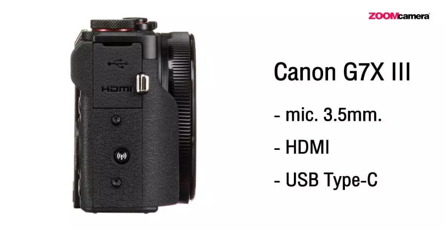 Canon G7X III Port เชื่อมต่อ