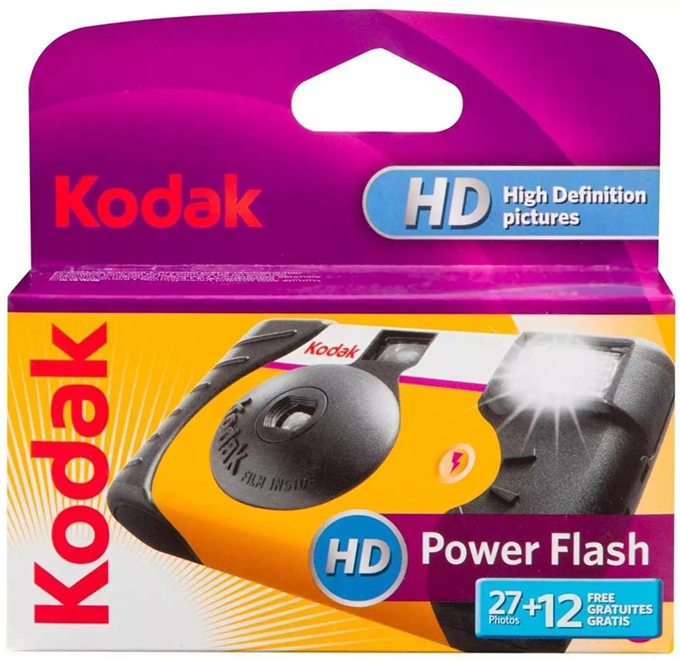 Kodak Sigle Use ISO800 Power Flash Camera 24+12 EXP