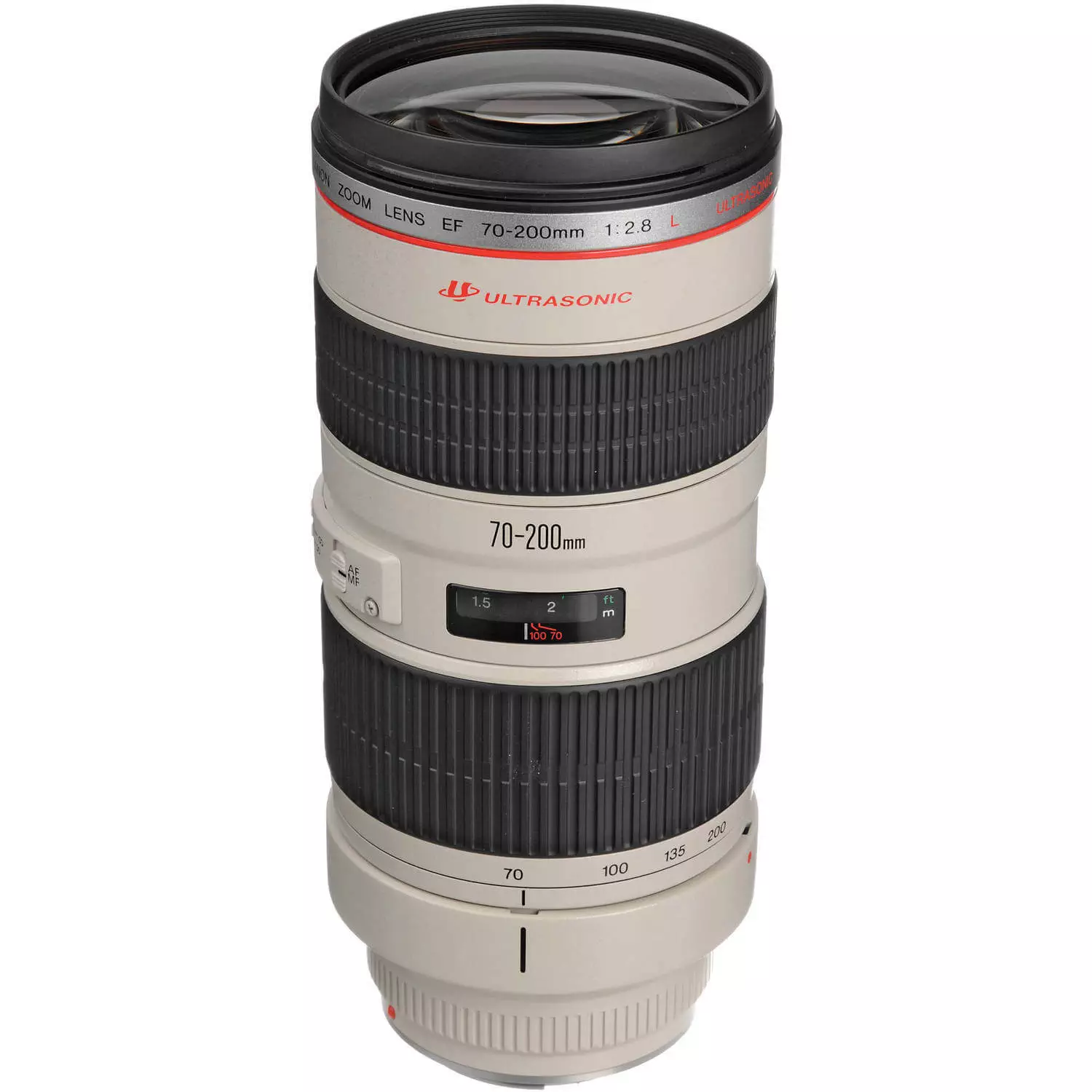 A truly versatile lens, the EF 70-200mm f/2.8L USM is a Canon L-series zoom spanning a flexible range of telephoto focal lengths. Beyond its portrait-length to medium tele range, this lens is also characterized by its bright f/2.8 constant maximum aperture, which affords notable control over depth of field and benefits working in challenging lighting conditions. Supporting the versatility is a sophisticated optical design, which utilizes four ultra-low dispersion elements to suppress color fringing and chromatic aberrations throughout the zoom range for high clarity. Also, a Super Spectra coating has been applied to help reduce lens flare and ghosting for greater contrast and color neutrality.  Complementing its optical assets, this 70-200mm f/2.8 also sports a ring-type USM and internal focusing mechanism for quick, quiet, and accurate autofocus performance, as well as full-time manual focus override. Additionally, a removable rotating tripod collar is included for stable use of the lens atop a tripod or monopod.  Versatile telephoto zoom is designed for full-frame Canon EF-mount DSLRs, however can also be used with APS-C models where it provides a 112-320mm equivalent focal length range. Bright constant f/2.8 maximum aperture affords consistent performance throughout the zoom range and offers notable control over depth of field for working with selective focus techniques. Four ultra-low dispersion glass elements reduce color fringing and chromatic aberrations for high clarity and color fidelity. Super Spectra coating has been applied to individual elements to minimize ghosting and flare for greater contrast and color neutrality when working in strong lighting conditions. A ring-type Ultrasonic Motor (USM), along with an internal focusing system, is employed to deliver fast, precise, and quiet autofocus performance as well as full-time manual focus override. Focus Limiter switch lets you constrain the focusing to two different ranges to suit different applications: 4.9