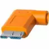 TetherPro CUC33R15-ORG High-Visibility USB-C to 3.0 Micro-B Right Angle Cable 15'' (4.6m) - Orange