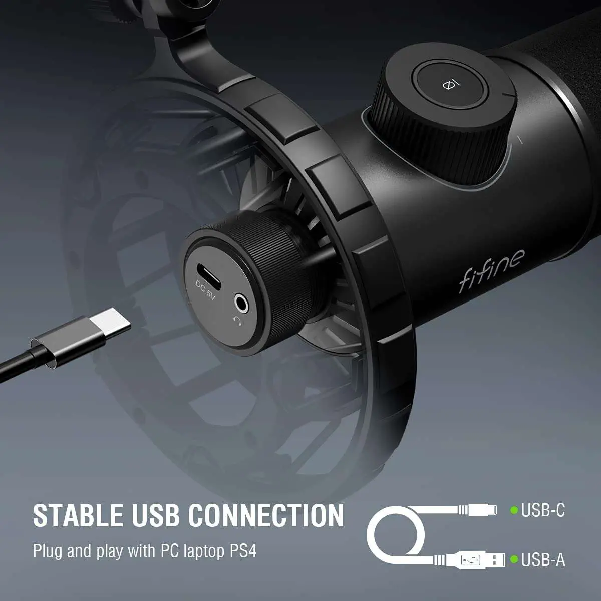 FIFINE K658 RGB USB DYNAMIC CARDIOID MICROPHONE
