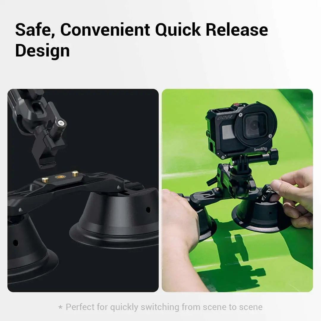 SmallRig Portable Dual Suction Cup Camera Mount SC-2K 3566
