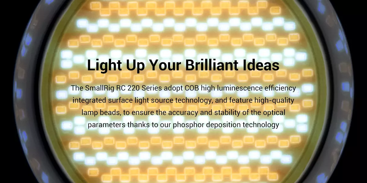 SmallRig RC 220D 220B LED Video Light Detail