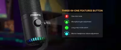 MAONO DM30 RGB Programmable USB Condenser Microphone