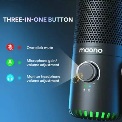 MAONO DM30 RGB Programmable USB Condenser Microphone