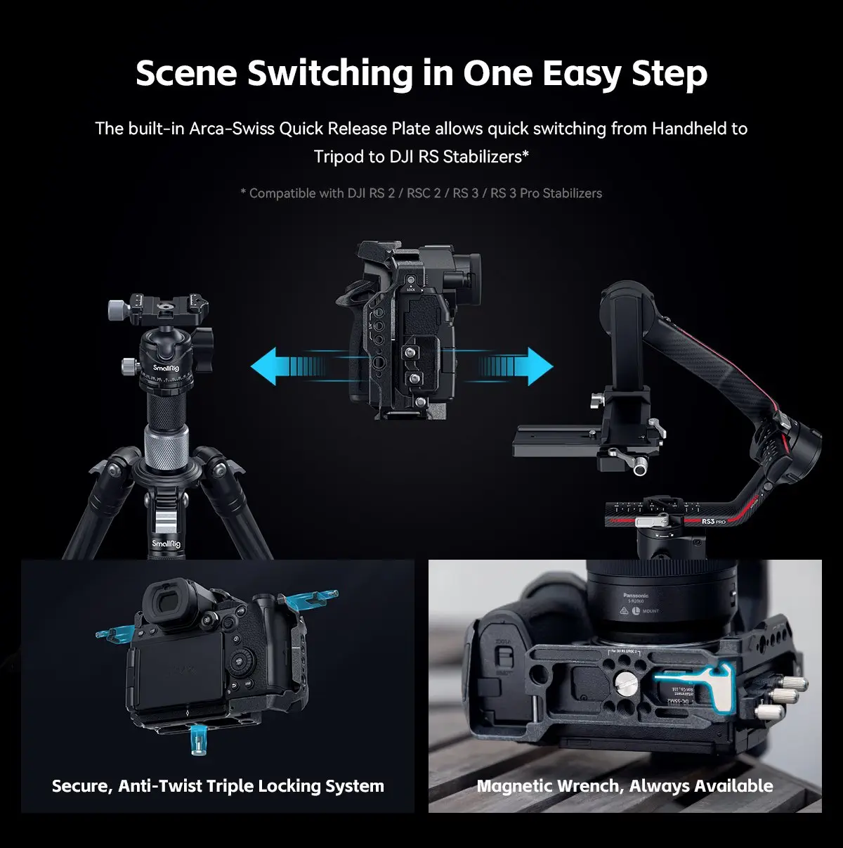 SmallRig - 4023 “Black Mamba” Cage for Panasonic LUMIX S5 II Detail