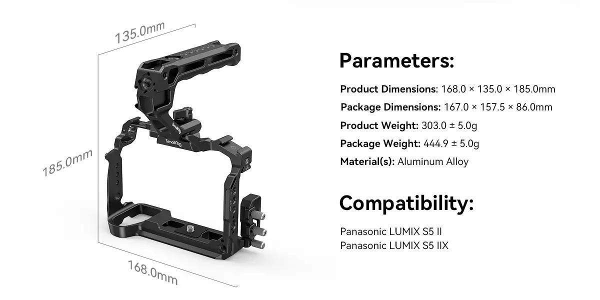 SmallRig - 4143 Cage Kit for Panasonic LUMIX S5 II Detail