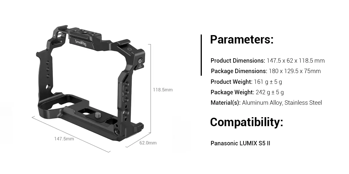 SmallRig Cage for Panasonic LUMIX S5 II / S5 IIX 4022