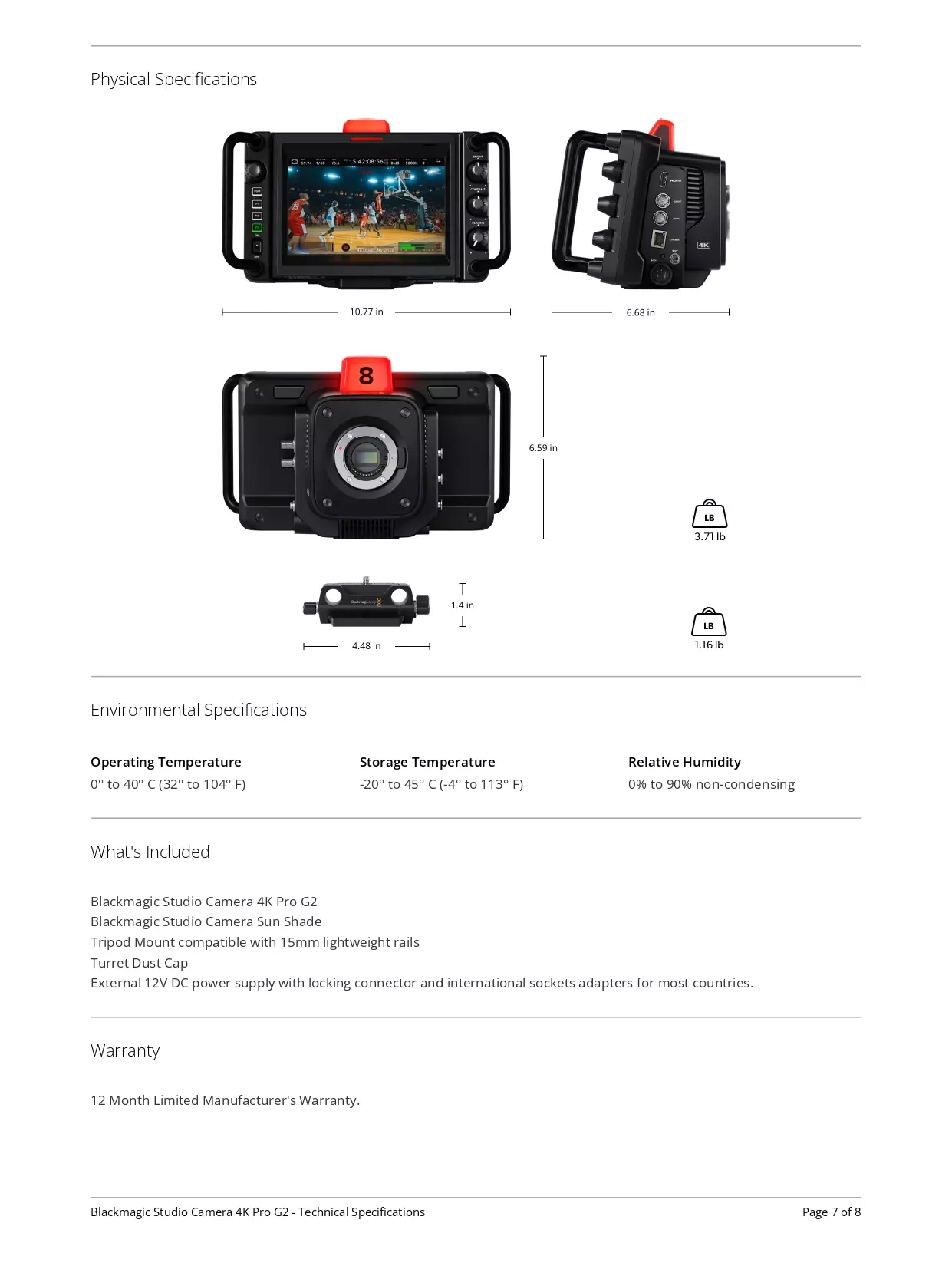 Blackmagic Design Studio Camera 4K G2