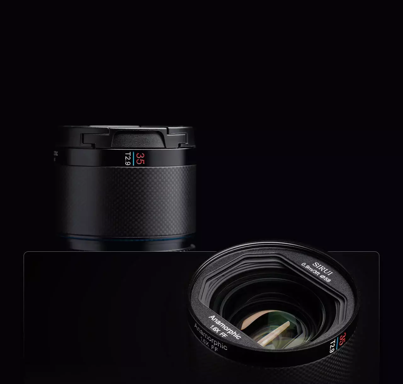 Sirui Saturn 35mm T2.9 1.6x Carbon Fiber Full-Frame Anamorphic Lens Detail