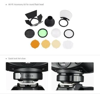 AK R1 อุปกรณ์เสริมแฟลช Godox V1