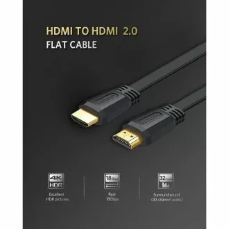 Ugreen 50821 HDMI Male to HDMI Male Flat Cable 4K V2.0 (5M)