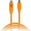 Tether Tools TetherPro CUC2515-ORG USB Type-C Male to 5-Pin Micro-USB 2.0 Type-B Male Cable 15'