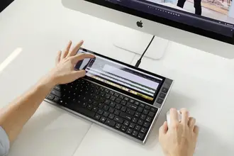 FICIHP Multifunctional Keyboard with 12.6 inches Touchscreen K1