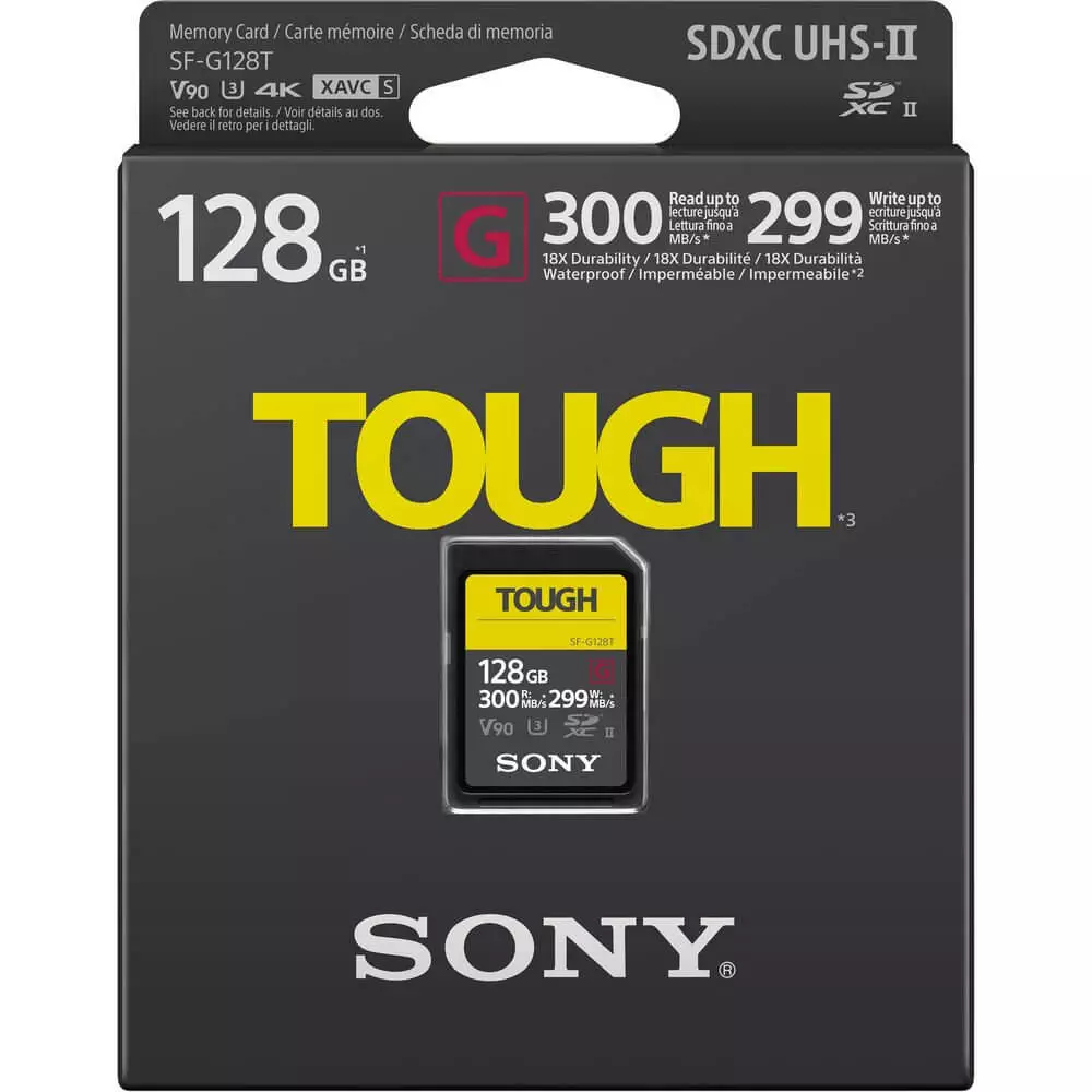 Sony G-Tough Series SDXC 128GB UHS-II U3 V90 : R300/W299 SF-G128T/T1  (ประกันศูนย์) ราคา | ZoomCamera