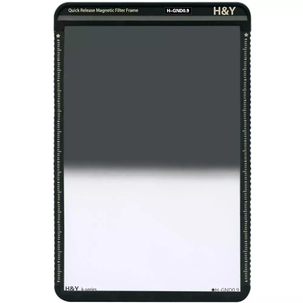 H&Y Filters 100 x 150mm K-Series Hard-Edge Graduated Neutral Density 0.6 Filter (2 Stops) wQuick Release Magnetic Filter Frame