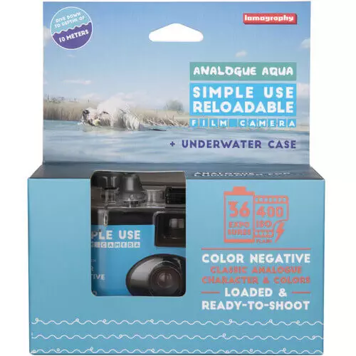 Lomography Color Negative 400 Simple Use Film Camera + Underwater Case