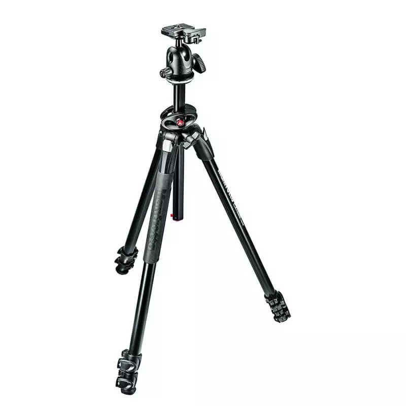 Manfrotto 290 Dual Alu 3-Section Tripod Kit with 496RC2 Ball Head MK290DUA3-BH
